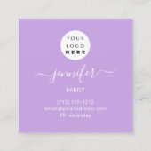 Pub Coctail Wein Bar Drink Rosa Beruflich Quadratische Visitenkarte (Rückseite)