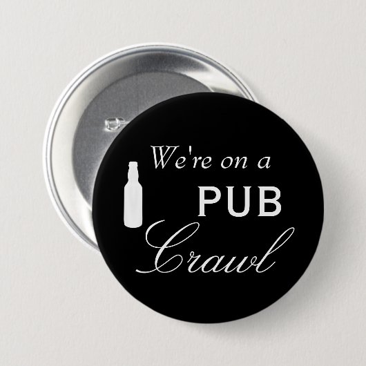 Pub Crawl Beer Day Drinks Button (Vorne & Hinten)