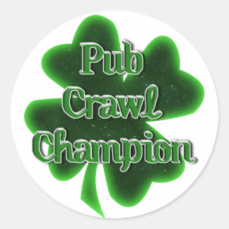 Pub Crawl Champion St. Patrick's Day Runder Aufkleber
