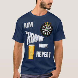 Pub Dartspieler größerer Biertrinker T-Shirt