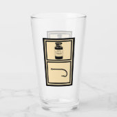 Pub Glas, Bier, Geschenk für ihn, Fischer Glas (Rückseite)