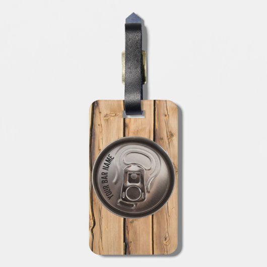 Pub-oder Bar-Inhaber-Bier-Dosen-Gepäck-Umbau Gepäckanhänger (Rückseite vertikal)