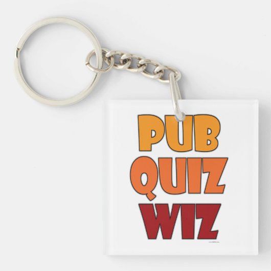 Pub Quiz Wiz Funny Trivia Champion Fun Schlüsselanhänger (Vorderseite)