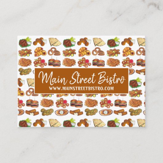 Pub Snacks Bar Food Restaurant Appetizers Bistro Visitenkarte (Vorderseite)