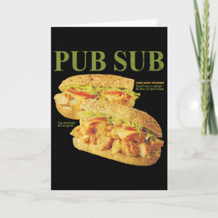 Pub Sub Chicken Tender Lustiger Sandwich Karte