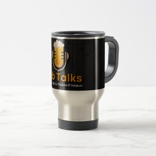 Pub Talks Reisen Mug Reisebecher (VorderseiteRechts)
