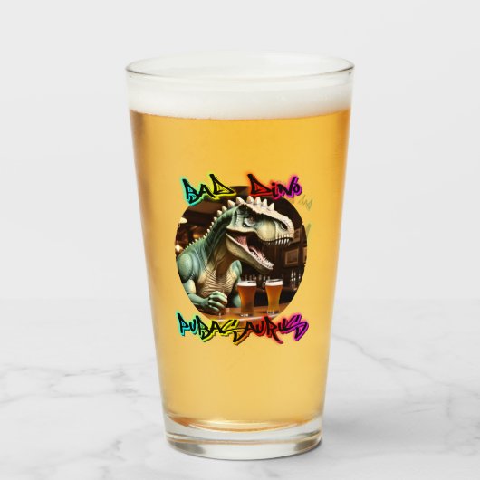 PUBASAURUS von BAD Dino Glas (Rückseite (gefüllt))