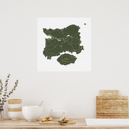 PUBG-Karte Poster (Küche)