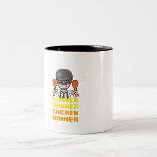 PUBG - Sieger, Sieger-Huhn-Abendessen Zweifarbige Tasse
