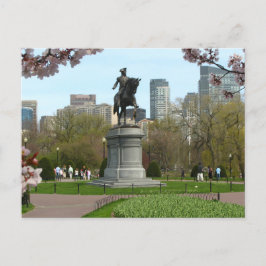 Public Garden Boston Massachusetts Postcard Feiertagspostkarte