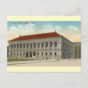 Public Library, Boston 1911 Vintag Postkarte
