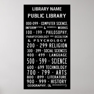 Public Library Dewey Decimal Busroll Poster