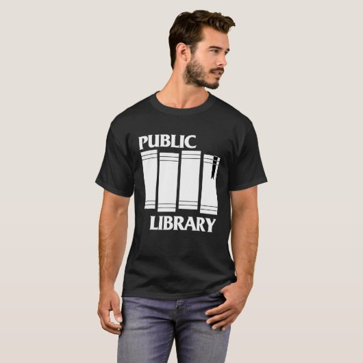 Public Library Funny Book Lover T-Shirt (Vorne ganz)