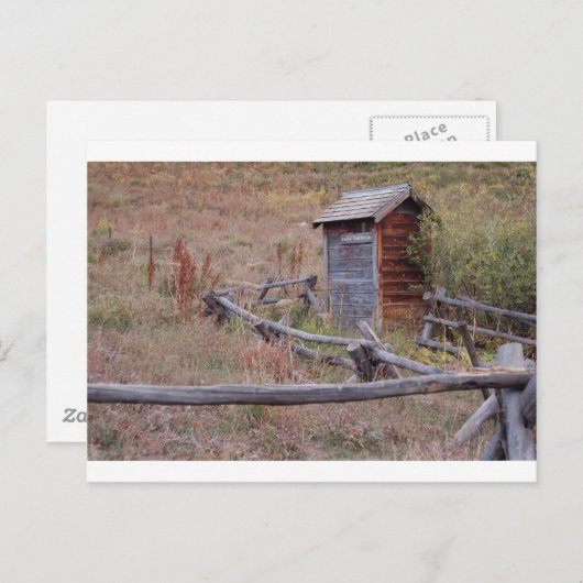 Public Outhouse Postkarte (Vorne/Hinten)