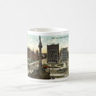 Public Square Cleveland Ohio 1910 antik Kaffeetasse