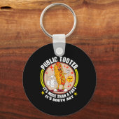 Public Tooter Funny Inappropriate Embarring Adult Schlüsselanhänger (Vorderseite)