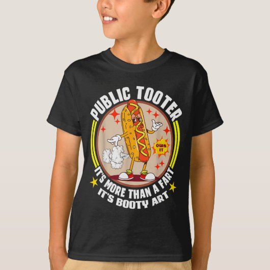 Public Tooter Funny Inappropriate Embarring Adult T-Shirt (Vorderseite)