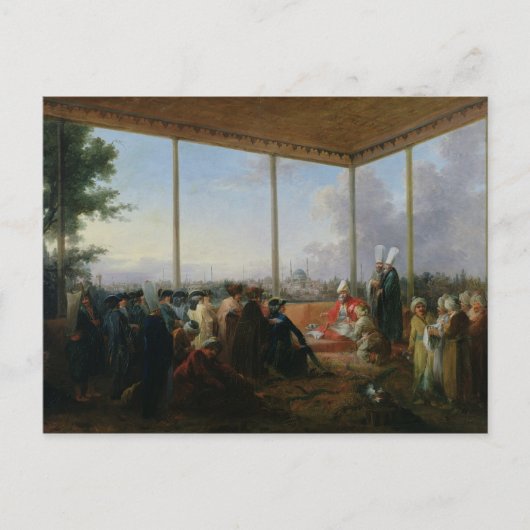 Publikum in Konstantinopel Postkarte (Vorderseite)