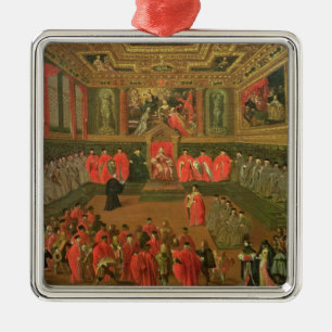 Publikum mit dem Doge herein Ornament Aus Metall