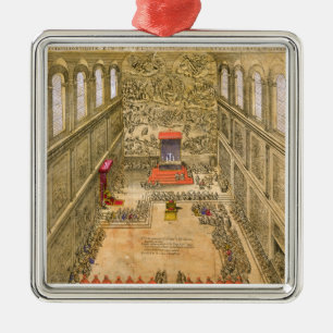 Publikums-Kapelle in Vatikan (Farbstich) Silbernes Ornament