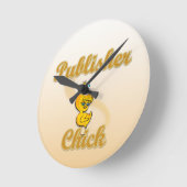 Publisher Chick Runde Wanduhr (Winkel)