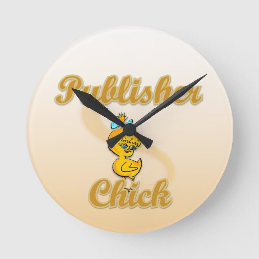 Publisher Chick Runde Wanduhr (Vorderseite)