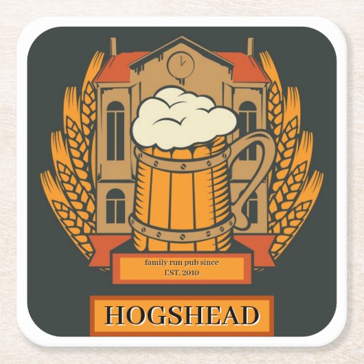 Pubs, Bars Beer Square Mat Untersetzer (Vorderseite)