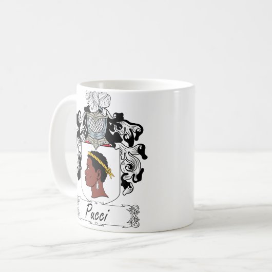Pucci Familienwappen Kaffeetasse (Vorderseite Links)