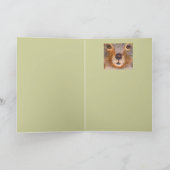 Puccini das Eichhörnchen mit Squashblütenkarte Karte (Innenseite)