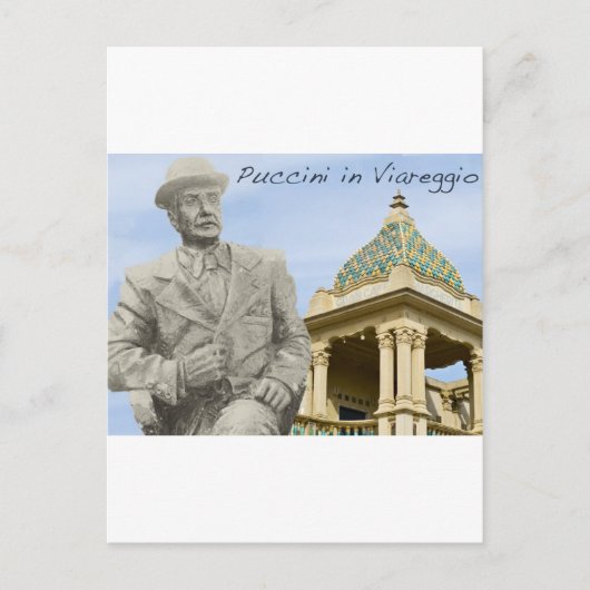 Puccini in Viareggio Farbe Postkarte (Vorderseite)