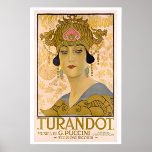 Puccinis Turandot Vintage-Opernposter Poster