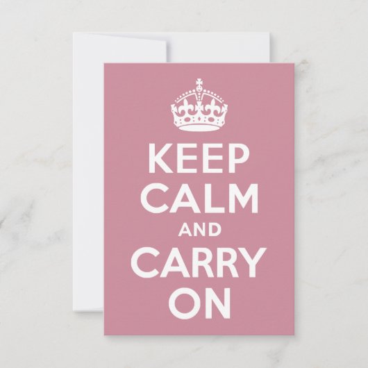 Puce Keep Calm and Carry On (Vorderseite)