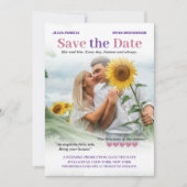Puce & Lavender Romcom Poster Foto Save the Date (Vorderseite)