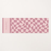 Puce Pink Checked Yogamatte (Vorderseite (Horizontal))