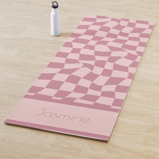 Puce Pink Checked Yogamatte (Beispiel)