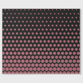 Puce Polka Dot Modern Black Geschenkpapier (Flach)