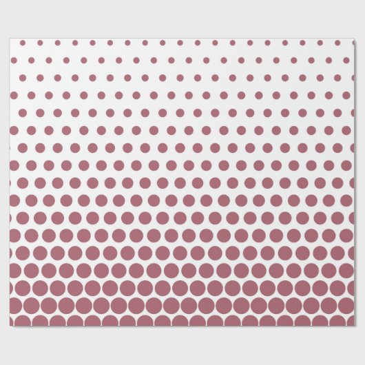 Puce Polka Dot Modern White Geschenkpapier (Flach)