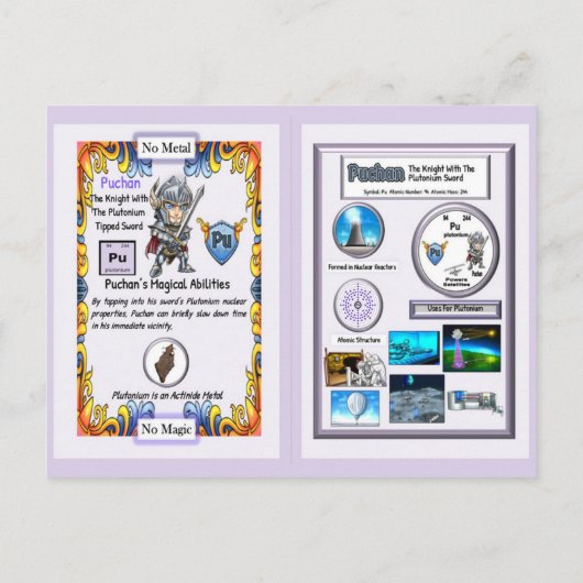 Puchan - Ritter Plutonium Sword Postkarte (Rückseite)