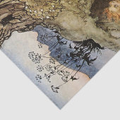 "Puck and a Fairy" Wasserfarbe von Arthur Rackham Seidenpapier (Ausschnitt)