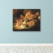 Puck and Fairies vom "Traum der Sommernacht" Leinwanddruck (Insitu (Holzboden))