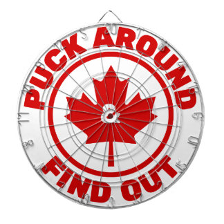 Puck Around & Find Out Kanadisches Ahornblatt Dartscheibe