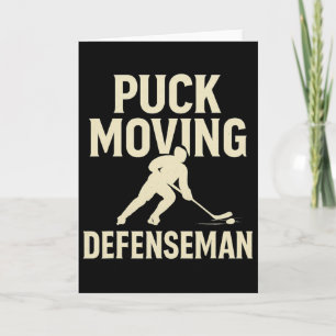 Puck bewegender Verteidiger Hockeyspieler Verteidi Karte