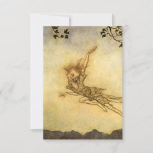 "Puck durchflog" von Arthur Rackham Dankeskarte