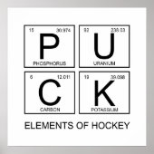 PUCK-Elemente des regelmäßigen Hockeytisches Poster (Vorne)