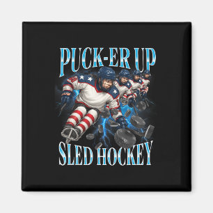 Puck-er Up Sled Hockey Frauen- und Mädchenmannscha Magnet