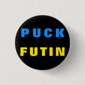 Puck Futin Button ukrainische Flag-Unterstützung U (Vorderseite)