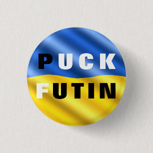 Puck Futin Button ukrainische Flag-Unterstützung U
