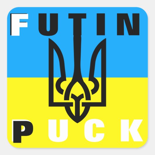 Puck Futin - Freedom Ukraine Peace Ukraine Flag Quadratischer Aufkleber (Vorderseite)