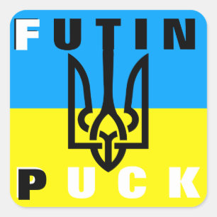 Puck Futin - Freedom Ukraine Peace Ukraine Flag Quadratischer Aufkleber