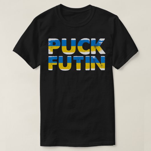 Puck Futin Hoffnung ich stehe mit der Ukraine T-Shirt (Design vorne)